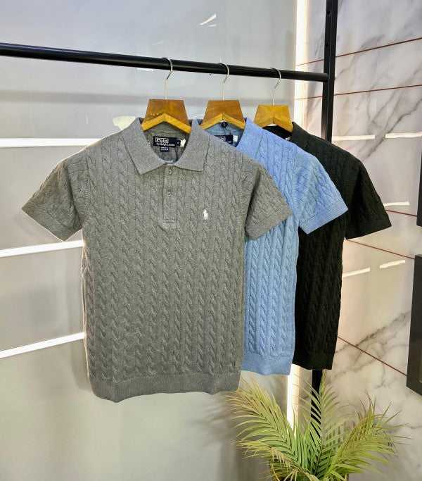 BUY 1, GET 3 - Polo Set Imported Collar Neck Premium T-shirt F2409-CR