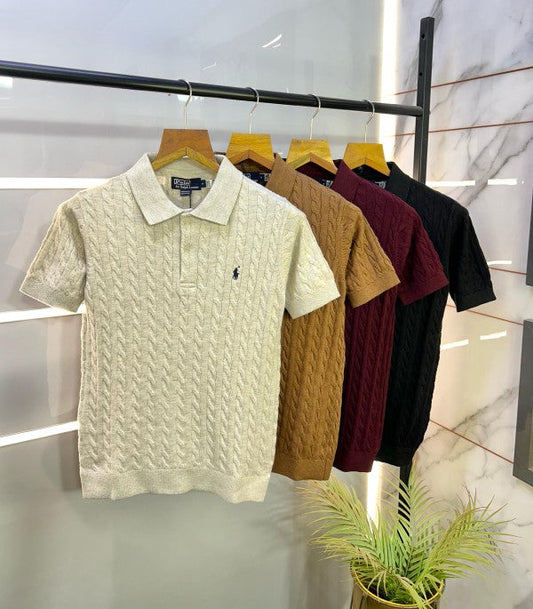 BUY 1, GET 3 - Polo Set Imported Collar Neck Premium T-shirt F2409-CR 